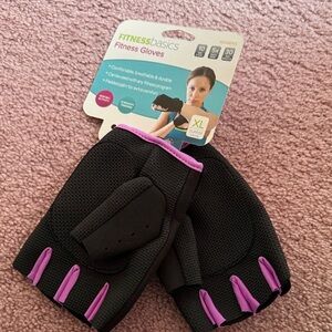 Fitness Basics Black and Purple Gloves